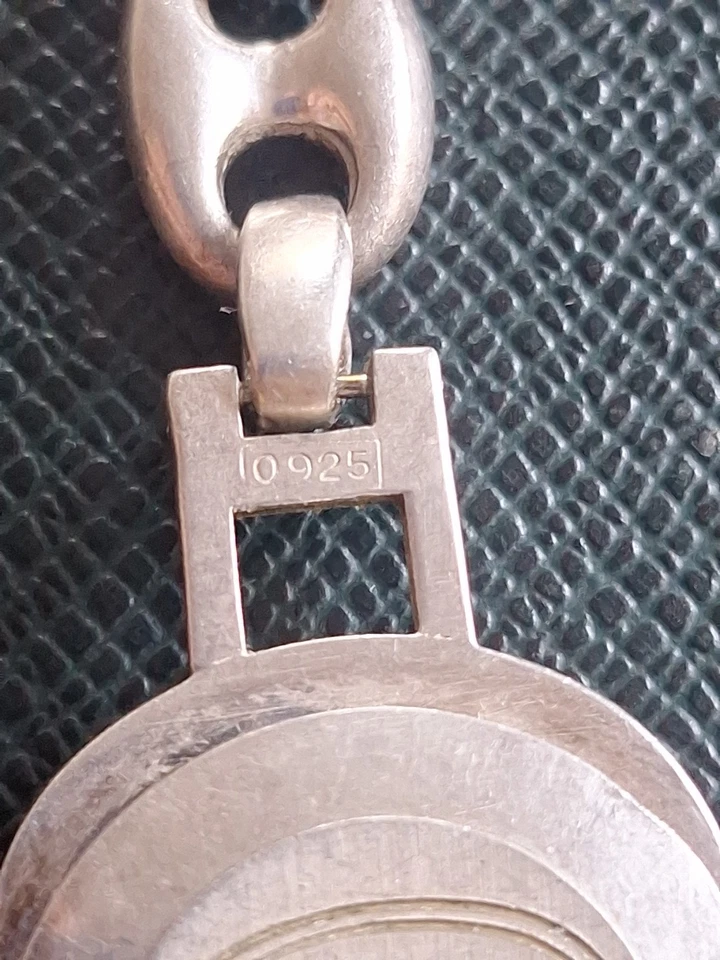 Orologio VERNI CARICA MANUALE PORTACHIAVI IN ARGENTO DELLA DUCO ARGENTO 925 - Immagine 4 di 4