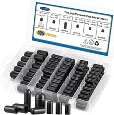 105 Pieces Vacuum Cap Assortment Kit, Dropper ID 3/8'' 5/16'' 1/4'' 7/32'' 5/32'