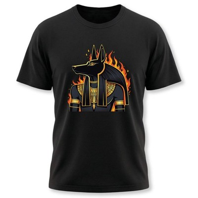 Anubis Egyptian God T-Shirt | Ancient Mythology Graphic Print Tee Shirt