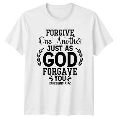Vergebt einander wie T-Shirt Schrift christliches Geschenk für Sie und Ihn