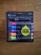 Quartet  EnduraGlide Chisel Tip Dry-Erase Markers: Neon Colors, Chisel / 12-pack