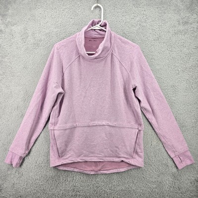 Lululemon Sweater Womens 8 Heathered Pink Find Your Unwind Pullover Cow Neck