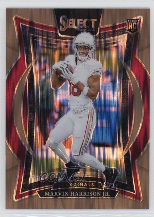 2024 Panini Select Concourse Copper Shock Prizm /299 Marvin Harrison Jr #28 1po4