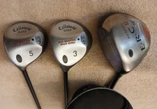 TZ GOLF - EASY TO HIT Callaway ERC I I 10* Big Bertha Warbird  3 5 Wood SET R LH