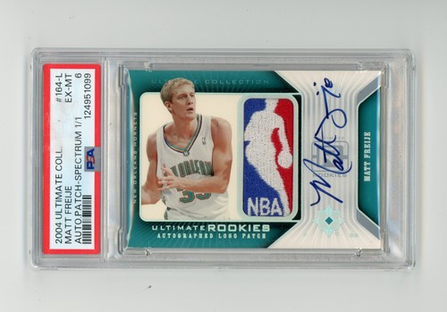 2004-05 Ultimate Collection Matt Freije Logoman Patch Auto RPA 1/1 PSA 6 (G)