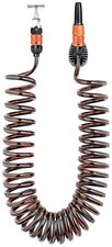 Claber Spiralschlauch Set 10m mit Spritze und Hahnst&uuml;ck DN20 3/4" Wasserschlauch