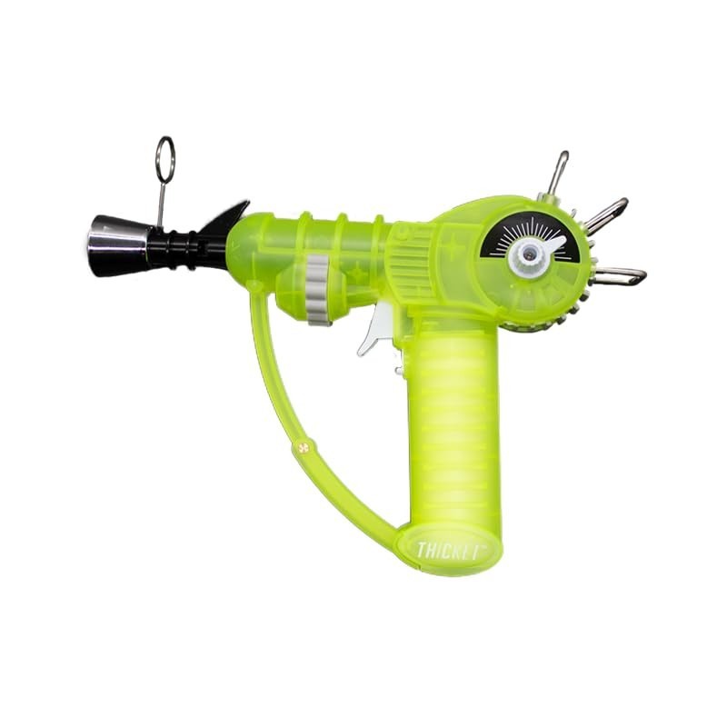 Adjustable Flame Raygun Glow In The Dark Yellow Refillable Butane