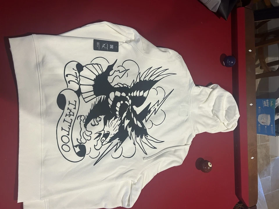 Sudadera con capucha Ed Hardy para mujer mediana vintage Love Kills Slowly gráfica con cremallera Foto 2 de 4