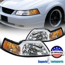 Fits 1999-2004 Ford Mustang V6 Gt Head Lights W Corner Replacement 99-04