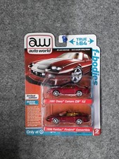 Auto World 1:64 Ultra Red Chase 2 Pack F-Bodies Camaro and Firebird