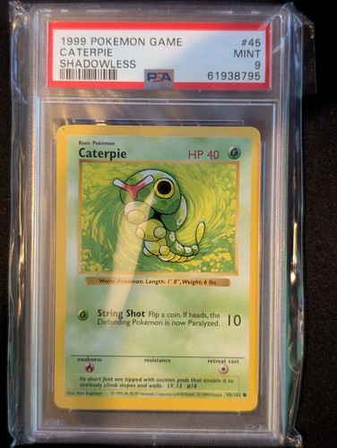 Caterpie (Shadowless) graded PSA 9 for sale on eBay