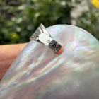 Vintage Sterling Silver MOP Mother of Pearl Pendant Monogrammed — photo 9