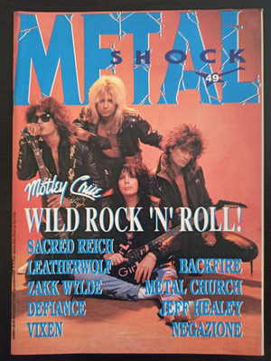 METAL SHOCK Magazin Heavy Magazine MOTLEY CRUE ZAKK WILDE NEGATION 1989 EX