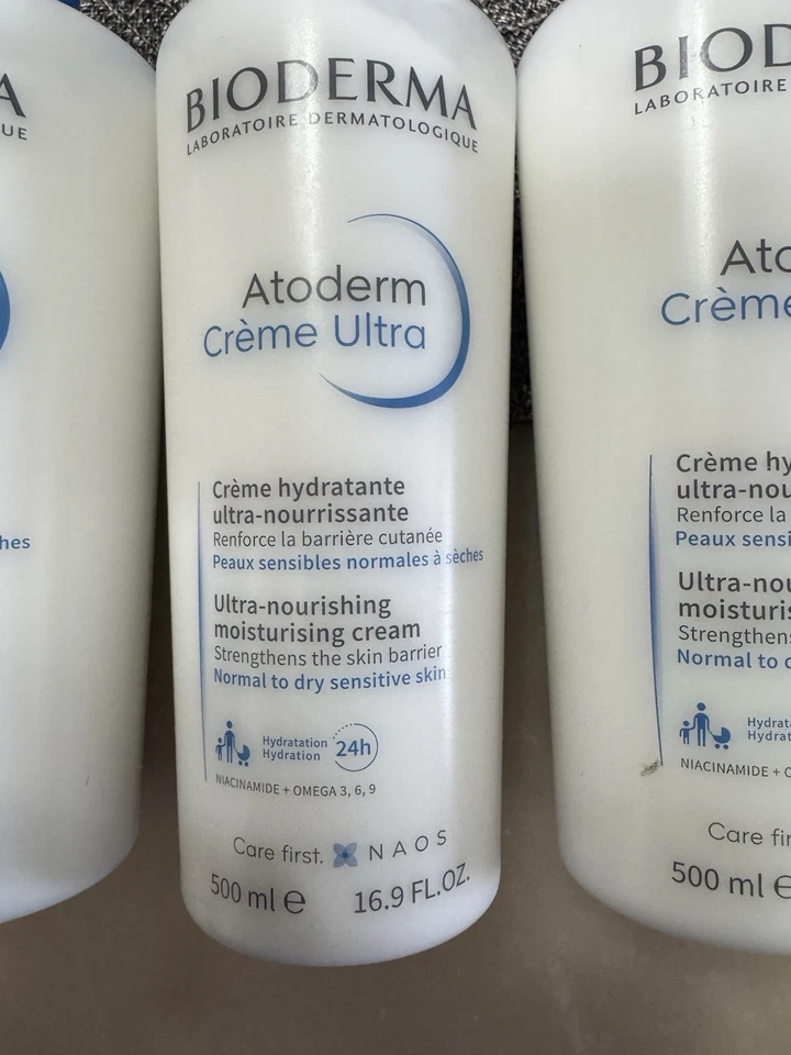 3x Bioderma Atoderm Crema Crema Ultra Nutritiva 16.9 fl oz, 500 ml BB 2027 Foto 2 de 4
