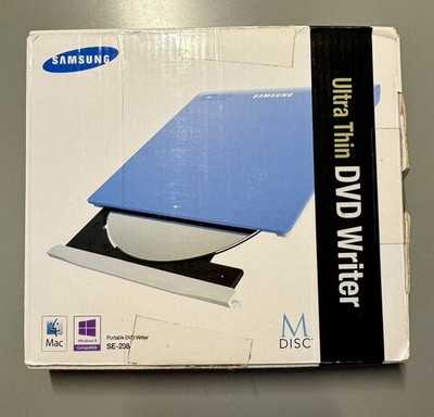 SAMSUNG SE-208 Ultra Thin External DVD Writer / Portable DVD-Brenner   Blau