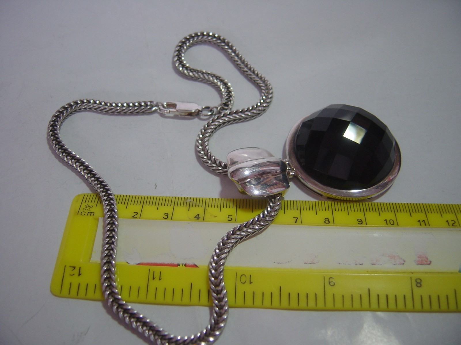 Amazing-Solid Silver-superb-massive natural black… - image 7