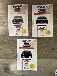 Lot Of 3 Vintage 1994 Brickyard 400 Inaugural Race Official Handbooks