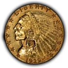 1929 G$2.50 Indian Head Gold Quarter Eagle - Authentic US Coin - SKU-G6034
