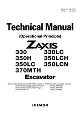 Hitachi ZX350LC ZX350LCN ZX370MTH Excavator Operational Service manual TO-1HHE