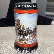Vintage 1992 Budweiser Holiday Stein A Perfec...