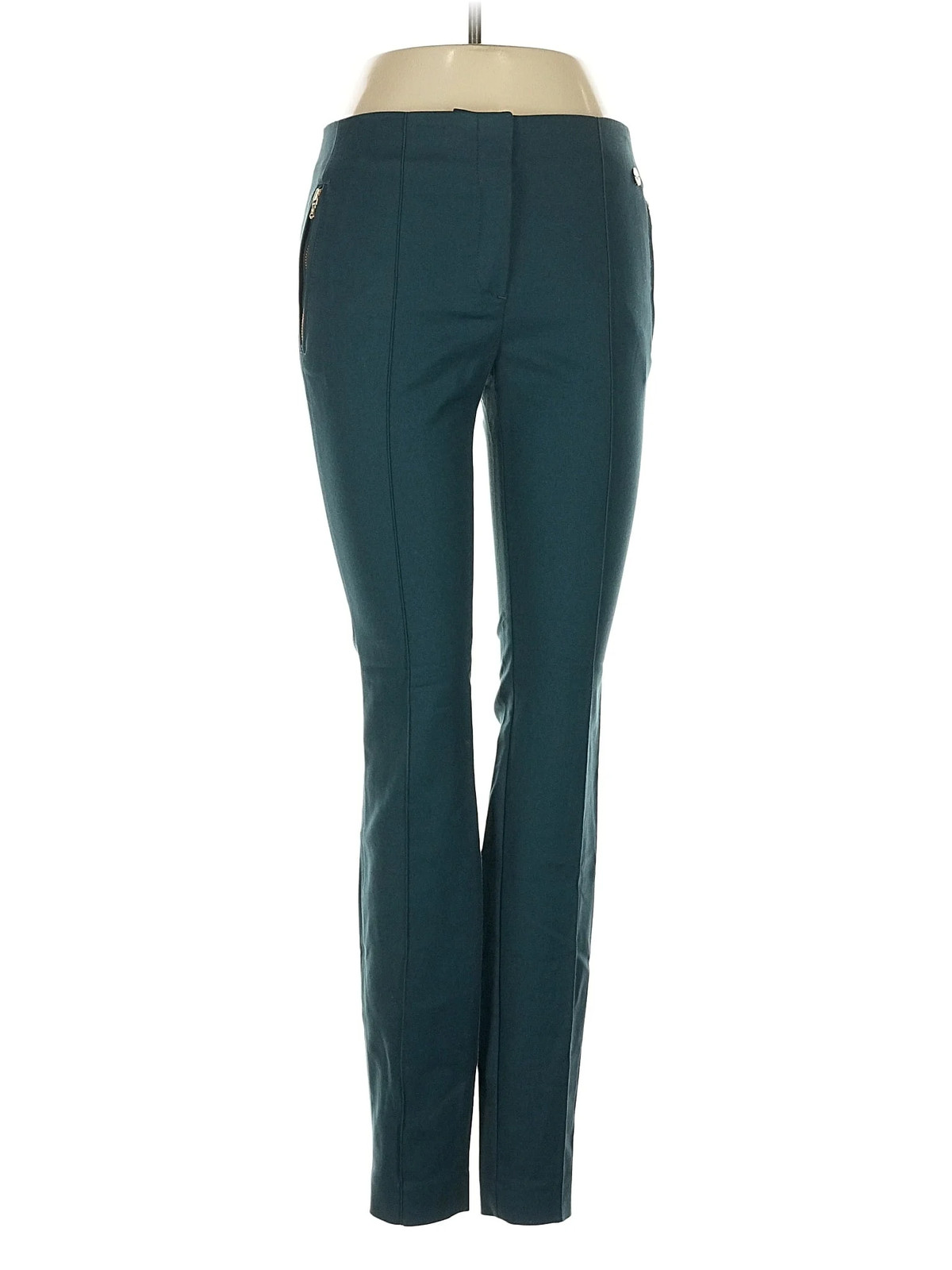 Massimo Dutti Women Green Dress Pants 4
