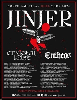 Jinjer North American Tour 2026 Schedule Tour Dates Poster