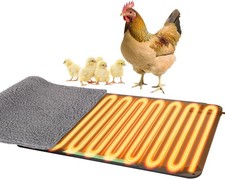 Heated Chicken Pad for Brooders, Small Animal Pet Heating 12 x 17 in, Black, 35W
