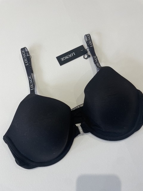 Lounge Smooth Front Fastening T-shirt Bra Size 32C Black Padded Cups RRP £35 image 2