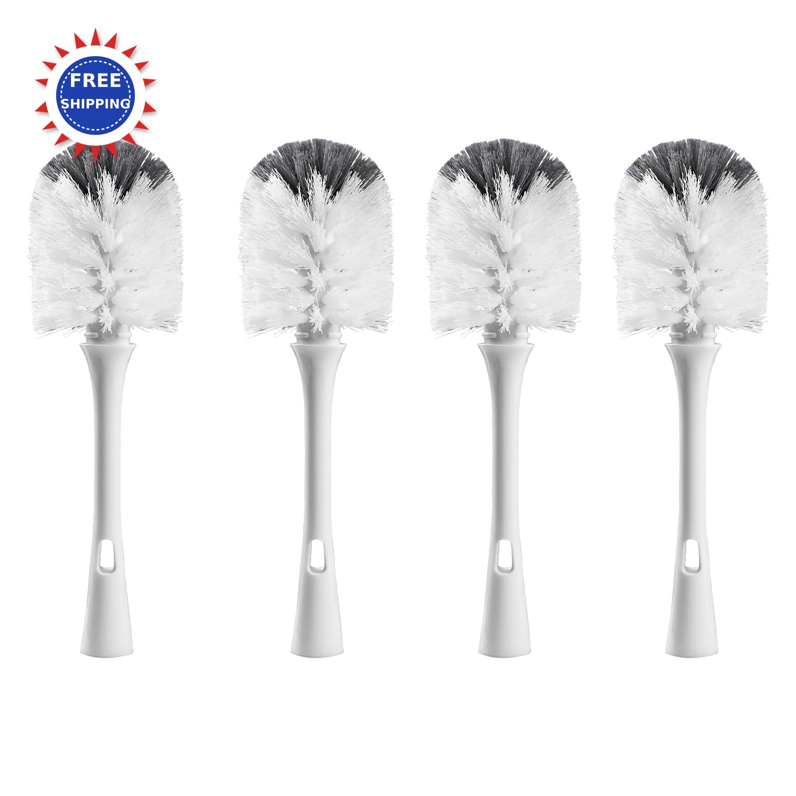 Bottle Brush Replacement Head 4 Pack Dual Bristle Design Bab