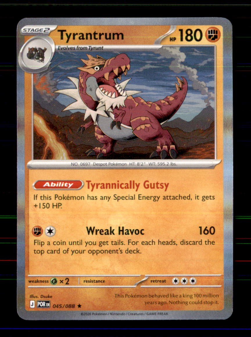 Tyrantrum 045/088 Holo Rare Perfect Order Pokemon Near Mint
