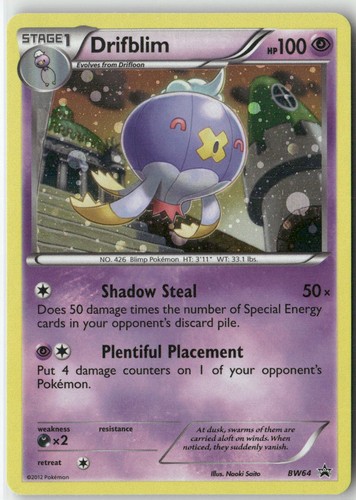 Drifblim BW64 Holo Promo Black And White Promo Pokemon Near Mint