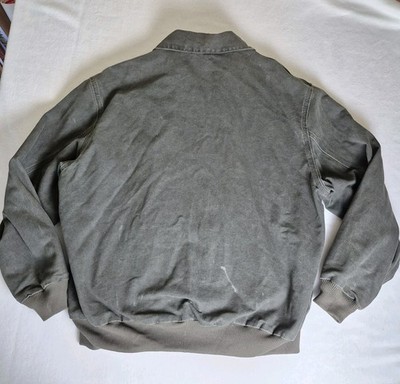 Vintage Carhartt Jacket J102 MOS Canvas XL XLarge Green Zip Up