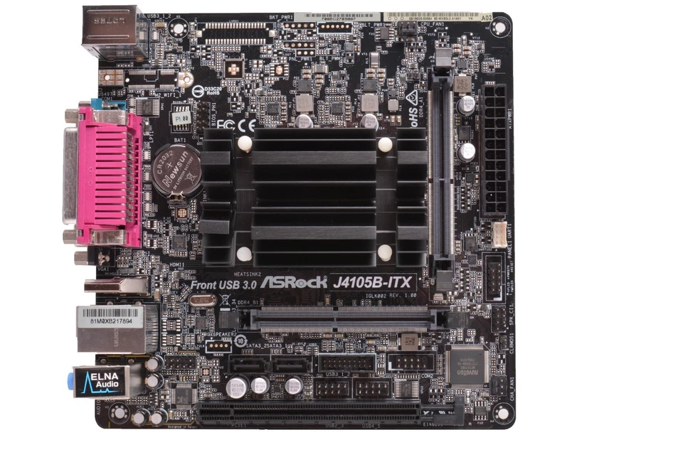 ASRock J4105B-ITX Dual Channel Intel Quad (bis 2,5GHz) DDR4 Mini-ITX  + 8GB RAM - Bild 2 von 4