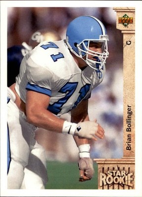1992 Upper Deck Football Card #4 Brian Bollinger RC Rookie Card