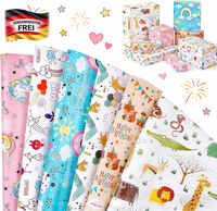 Geschenkpapier 70X50Cm FüR Geburtstage Schulanfang Weltraum Design, 6 BläTter