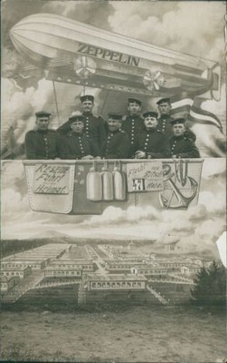 Ansichtskarte Bitsch Zeppelin Personen Reservefahrt 1911 (Nr.9484)