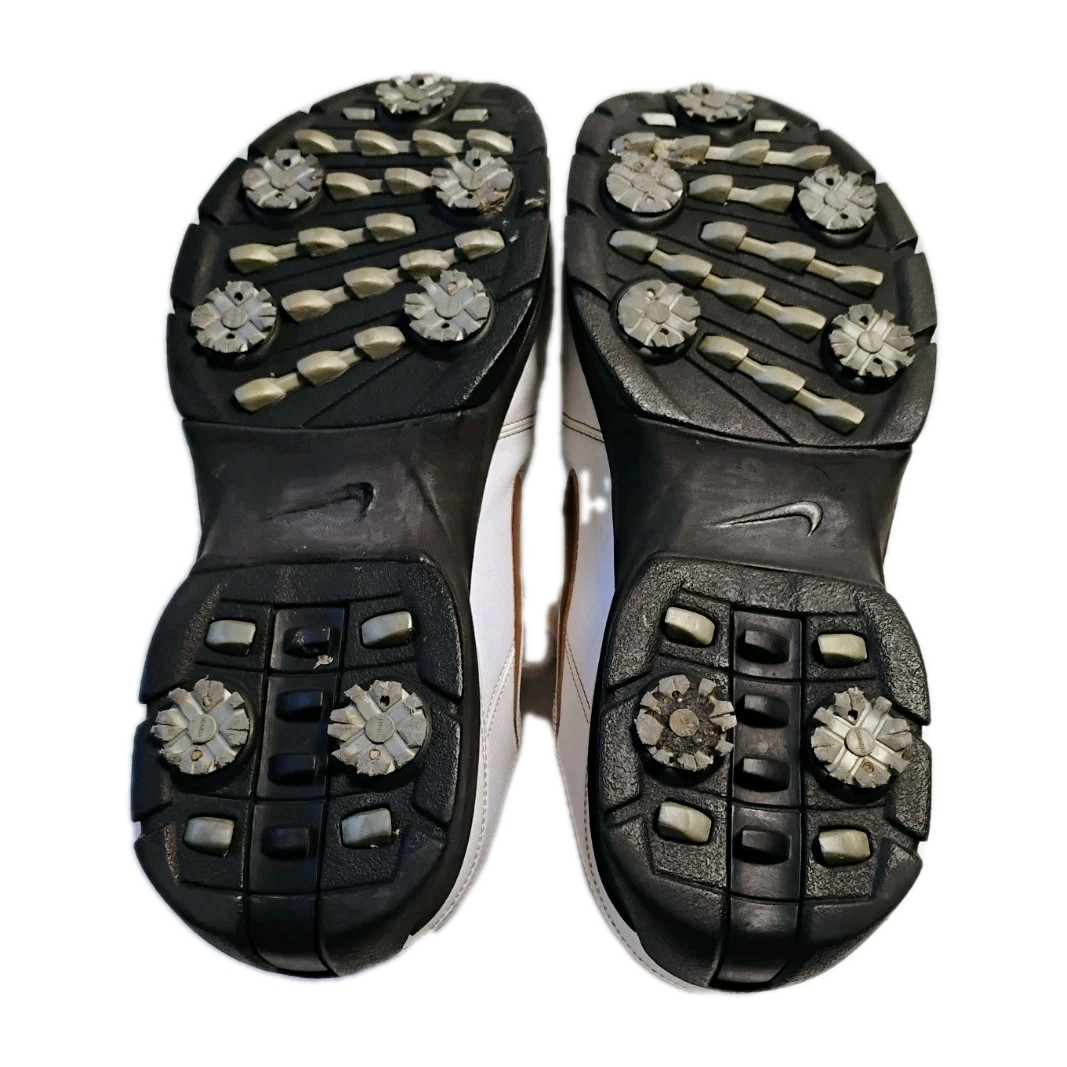 Nike Men's Air Performance Golf Shoes 8.5W White Brown Black Spikeless thumbnail 5