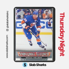 2013 UPPER DECK #204 BROCK NELSON YOUNG GUNS RC ROOKIE