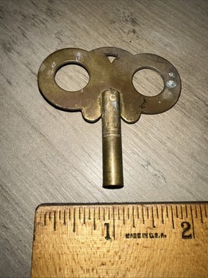 Antique Clock Key Brass Wind Up Key