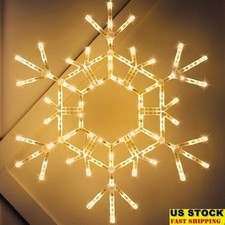LED Snowflake Decoration Folding Design Christmas Lights Indoor Outdoor Use