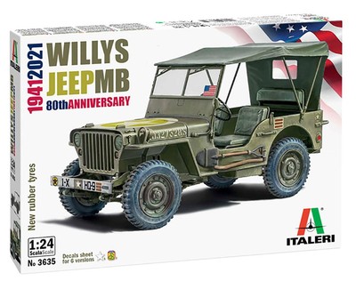 Platz Italeri 1/24 American 1/4 Ton 4X4 Truck 80th Anniversary Plastikmodell It3