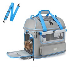 Expandable Cat Dog Carrier: Soft-Sided Pet Carrier Airline Approved Large Sma...