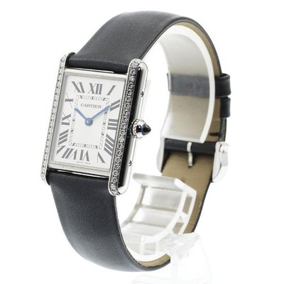 CARTIER TANK MUST LM W4TA0017 25mm SS Silver Dial Quartz  display picture 2