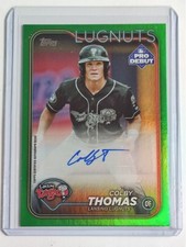 2024 Topps Pro Debut Colby Thomas Green Foil Auto Autograph PD-79 #/99 Oakland