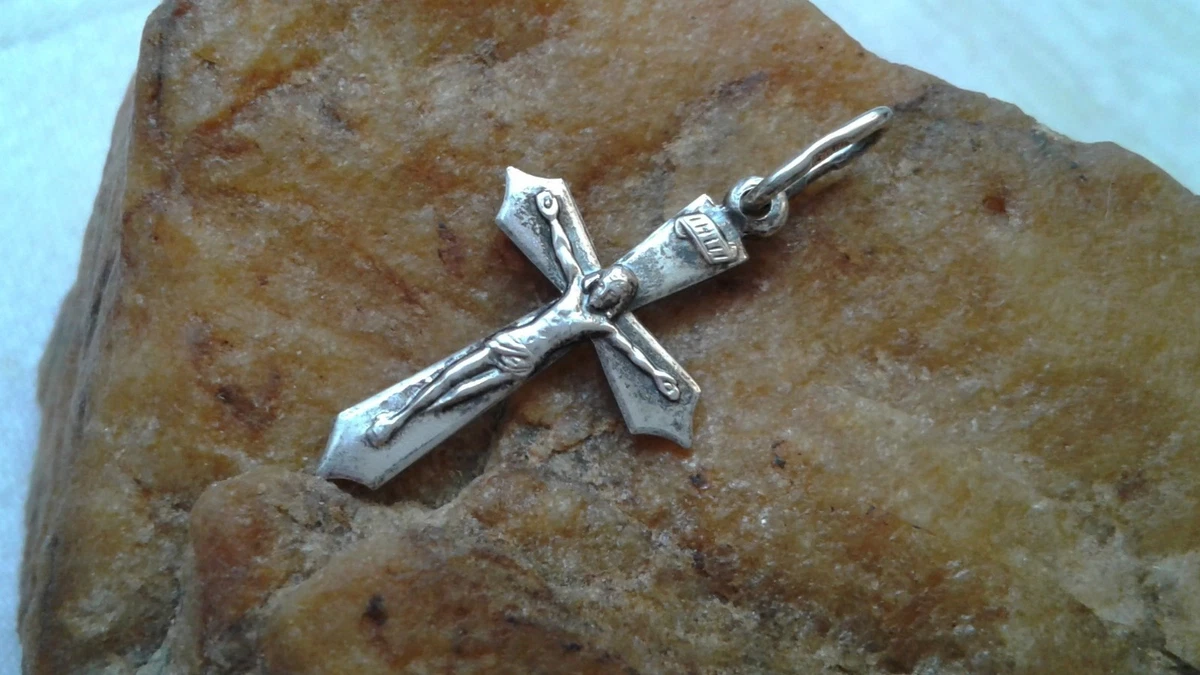 Antique Sterling Crucifix In Collectible Crucifixes & Crosses for