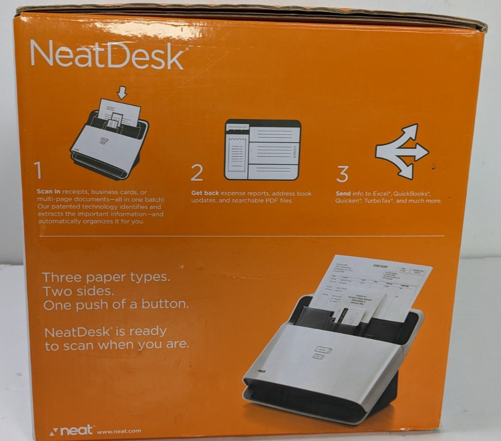 Neat Desk Desktop Scanner & Digital Filing System ND-1000, New Open Box, Windows