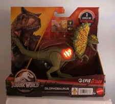 Jurassic World Epic Attack DILOPHOSAURUS Battle Damage Extreme W/ Light  Sound