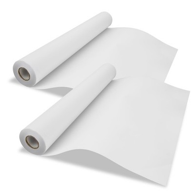 AHAQU 2 Stück Zeichenpapier Rolle, 43 cm x 20 m Rolle zum Malen, weiß 