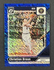 2024-25 Panini Donruss Optic Blue Shimmer Prizm 10/75 Christian Braun #101
