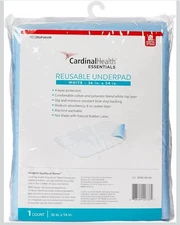 Cardinal Health ZRUP3654R Reusable Underpad Bed Pad in White, 36'' x 54'', NEW!